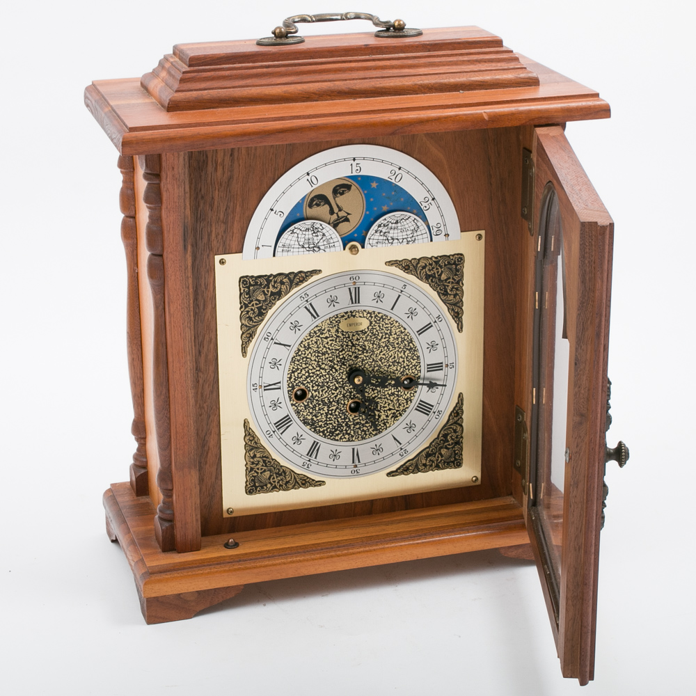 Emperor Moonphase Mantle Clock EBTH